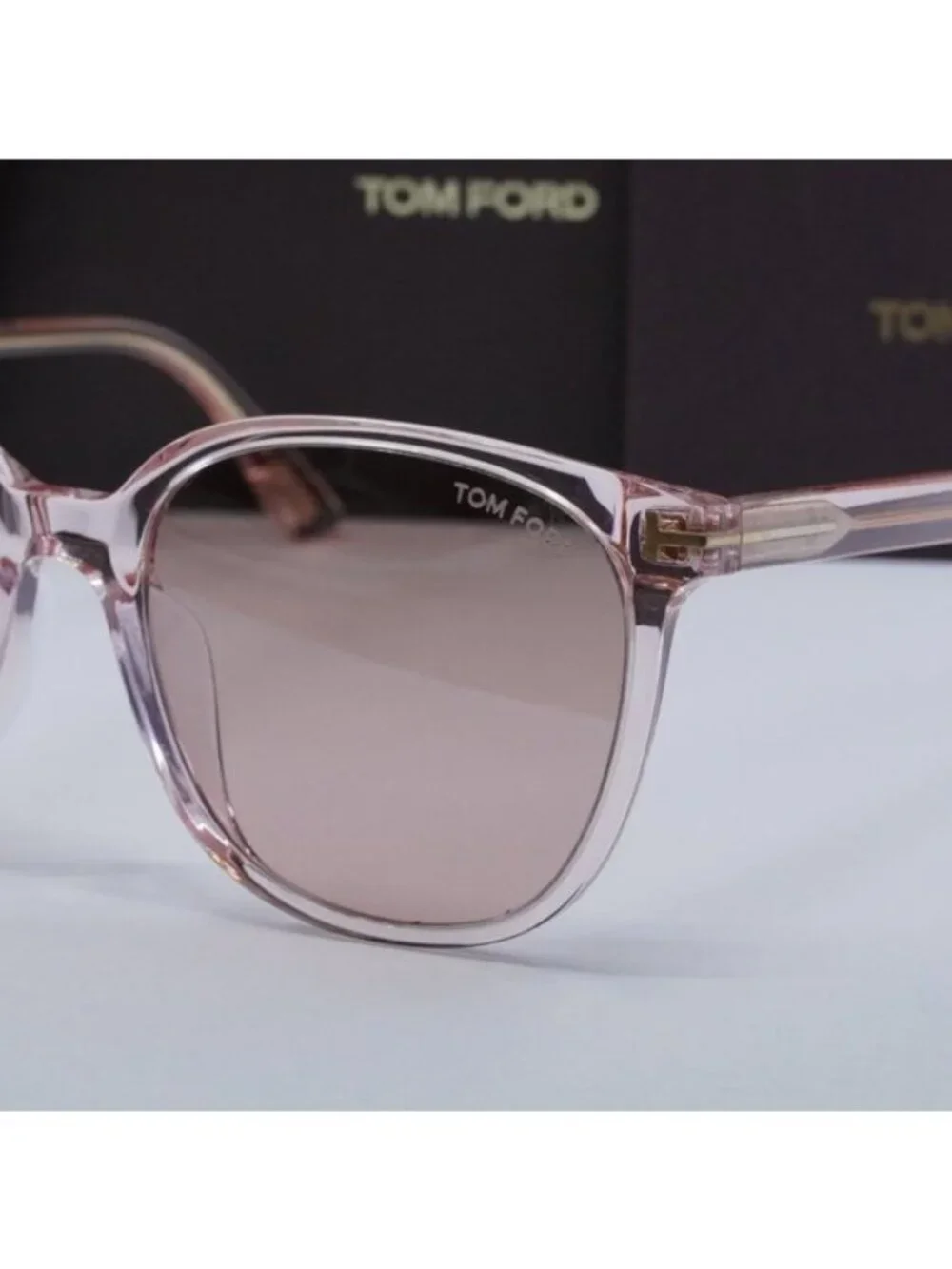 Tom Ford FT0972-K 72G Square Sunglasses – Transparent Pink